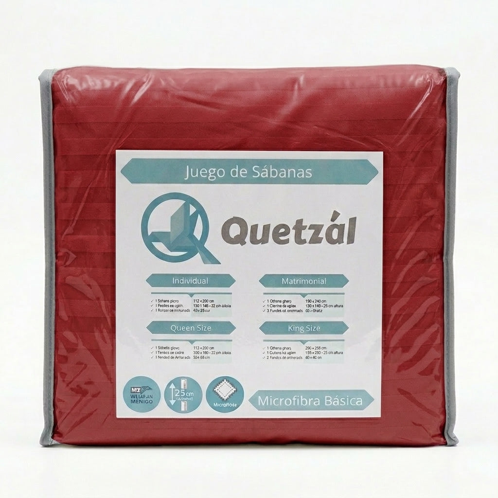 Juego de Sábanas Microfibra Suave Quetzal