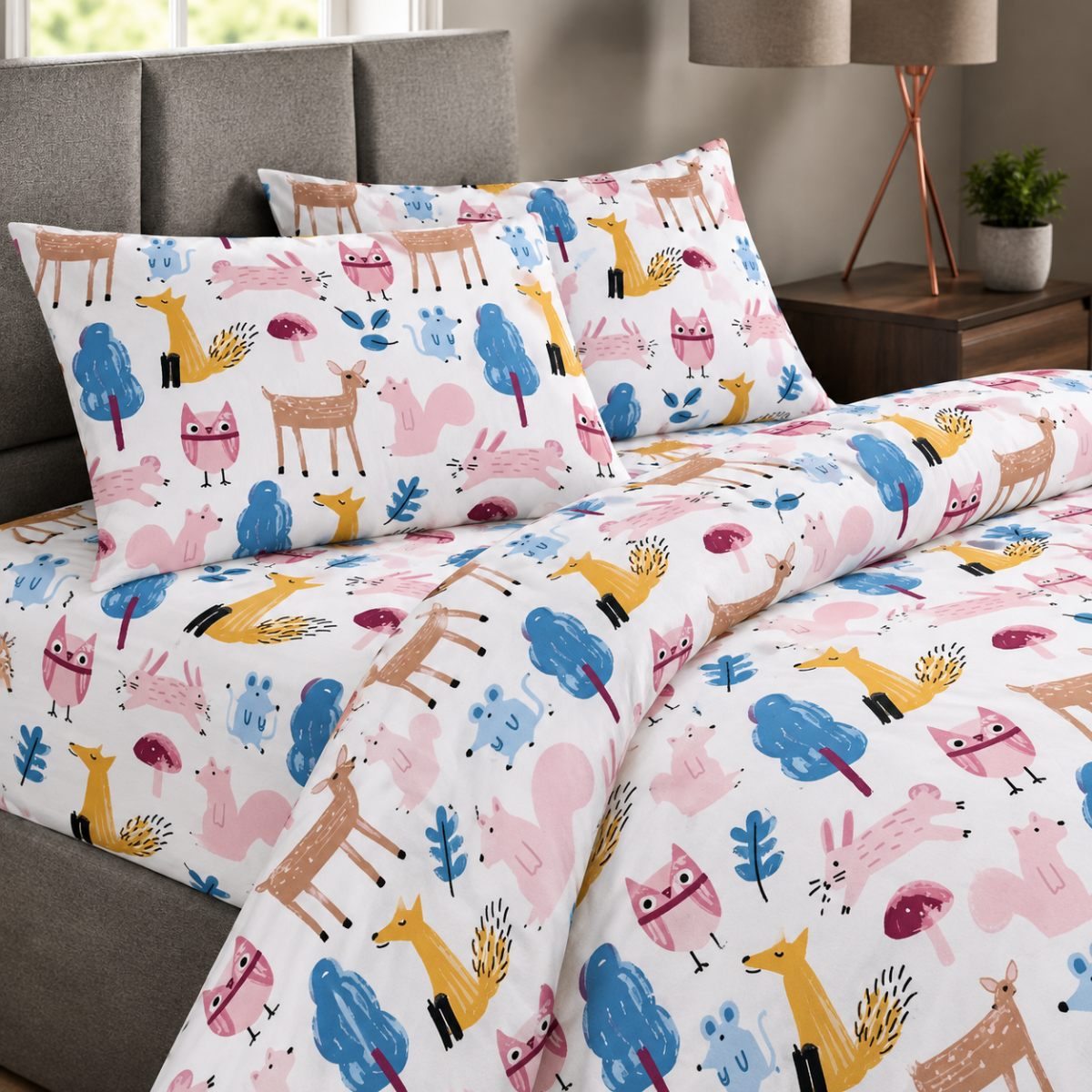 Juego de Fundas de Duvet Koala Estampado- Microfibra Ultra Suave - Tamaño y Color a Elegir
