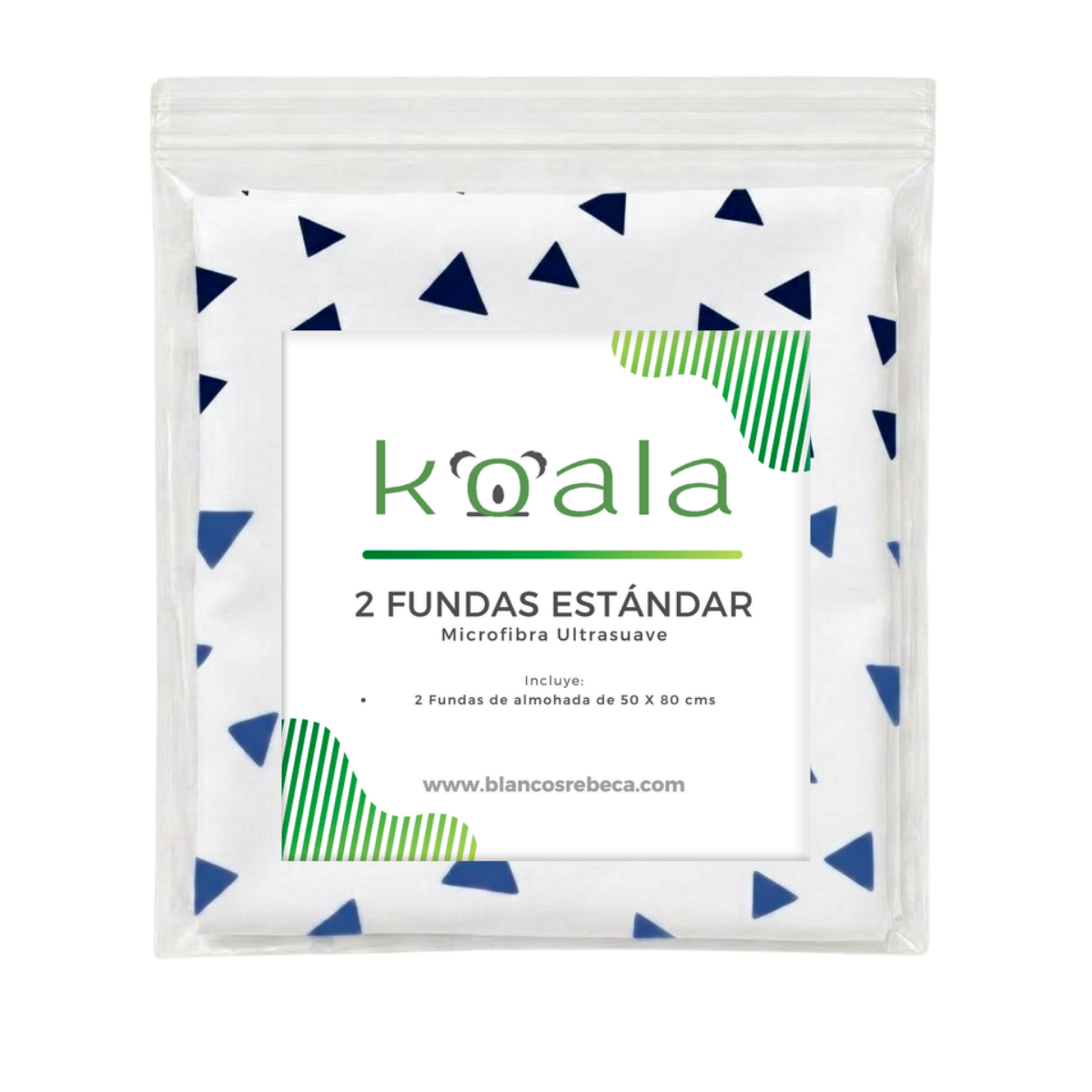 Par de Fundas de Almohada Koala Estampada -Color y tamaño a Elegir