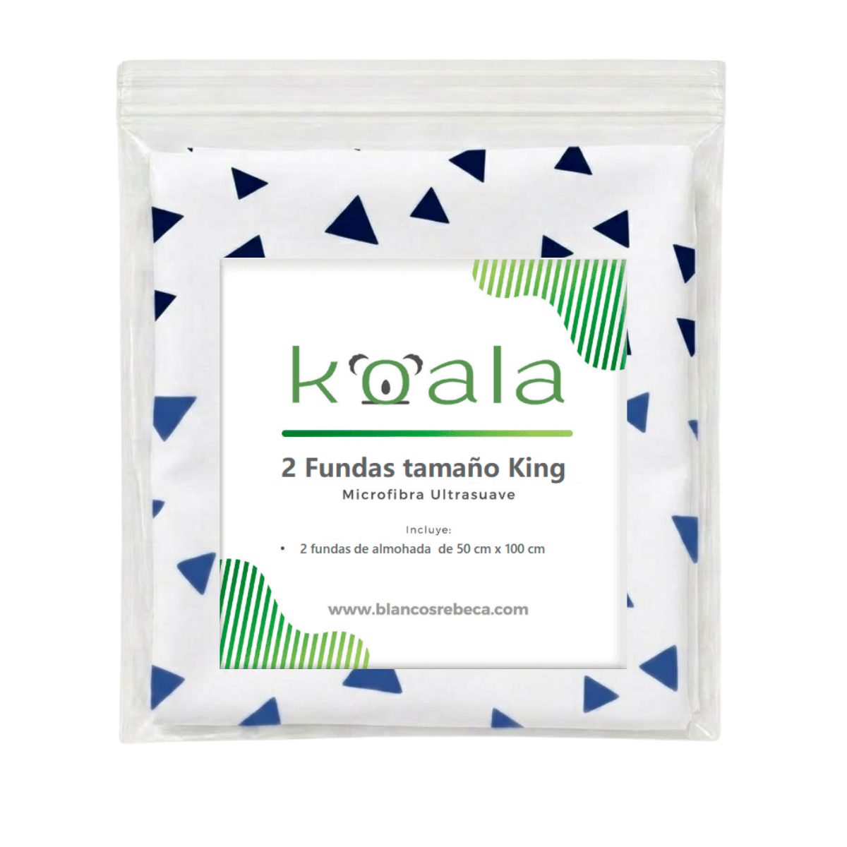Par de Fundas de Almohada Koala Estampada -Color y tamaño a Elegir