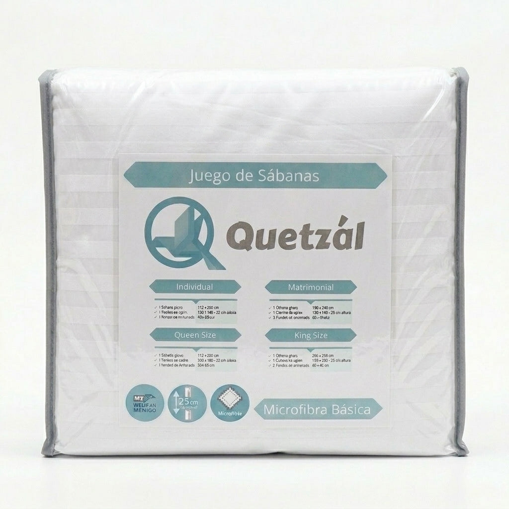 Juego de Sábanas Microfibra Suave Quetzal