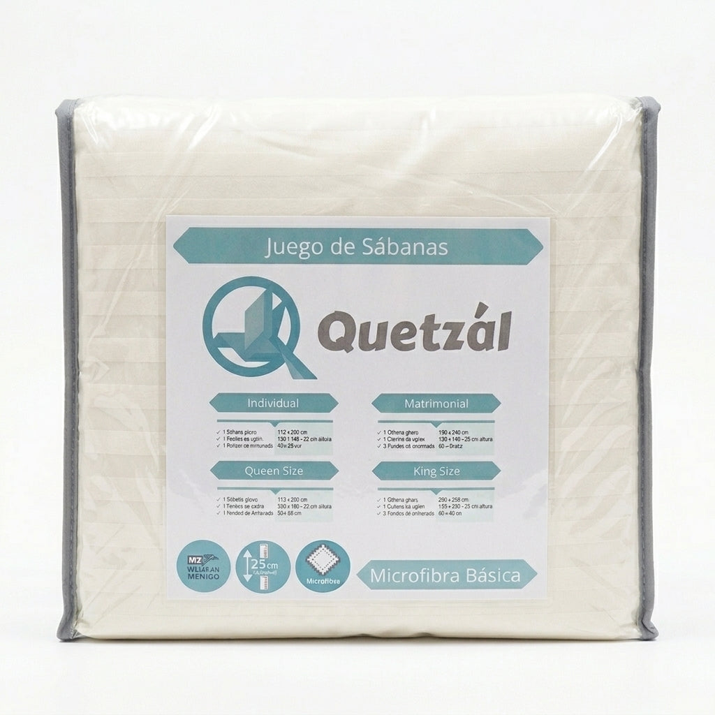 Juego de Sábanas Microfibra Suave Quetzal