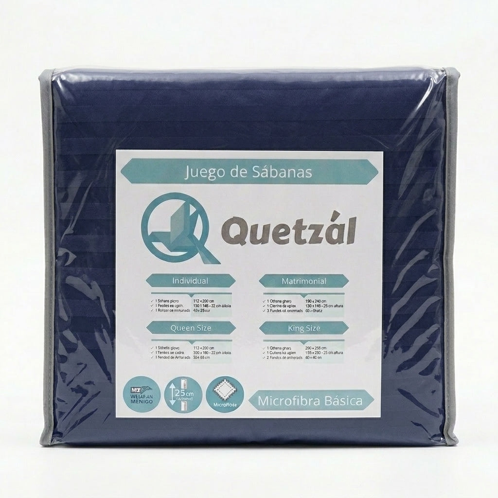 Juego de Sábanas Microfibra Suave Quetzal