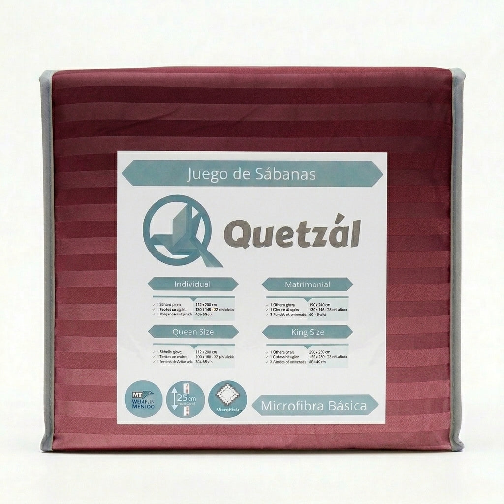 Juego de Sábanas Microfibra Suave Quetzal