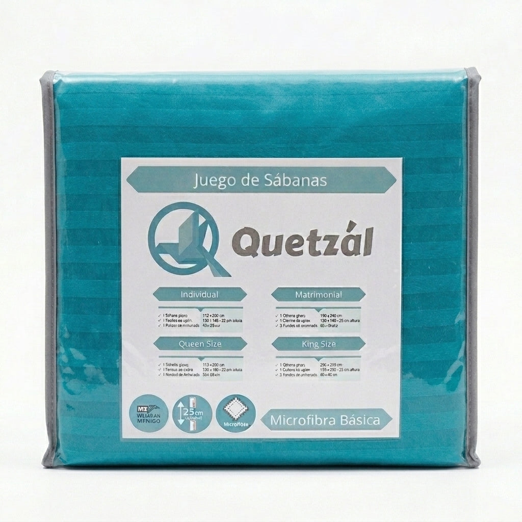 Juego de Sábanas Microfibra Suave Quetzal