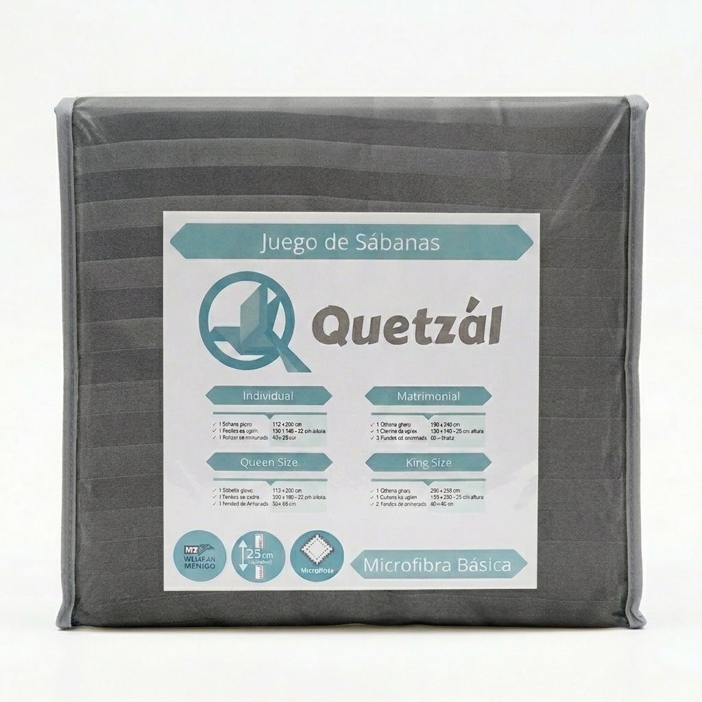 Juego de Sábanas Microfibra Suave Quetzal