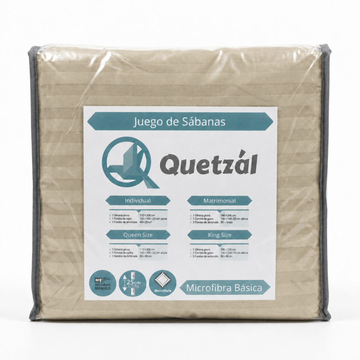 Juego de Sábanas Microfibra Suave Quetzal