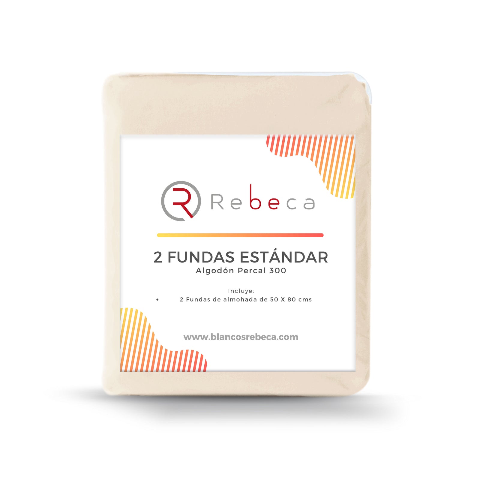 Par de Fundas de Almohada Confort Percal 300 Tamaño Estándar - Color a Elegir