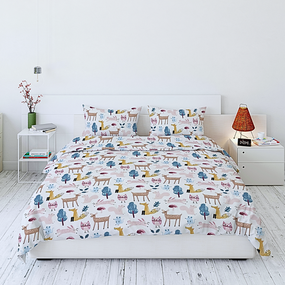 Juego de Fundas de Duvet Koala Estampado- Microfibra Ultra Suave - Tamaño y Color a Elegir