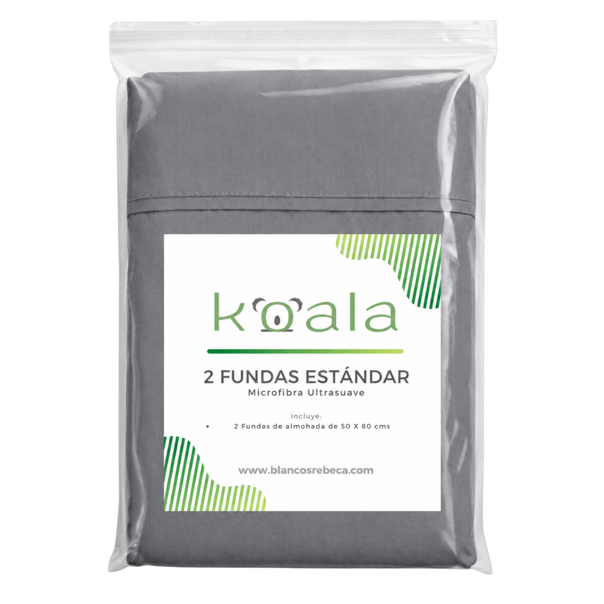 Par de Fundas de Almohada Koala Tamaño Estándar -Color a Elegir