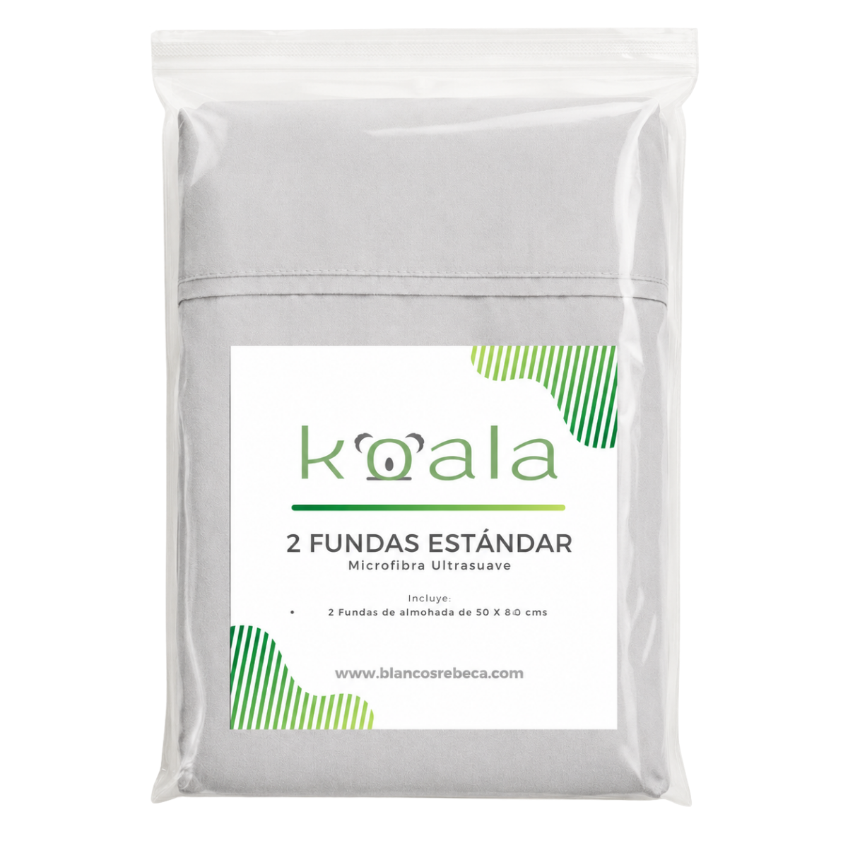 Par de Fundas de Almohada Koala Tamaño Estándar -Color a Elegir