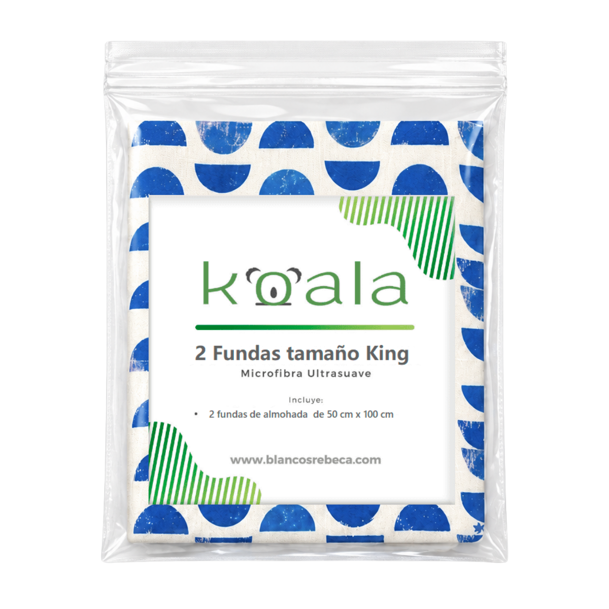 Par de Fundas de Almohada Koala Estampada -Color y tamaño a Elegir