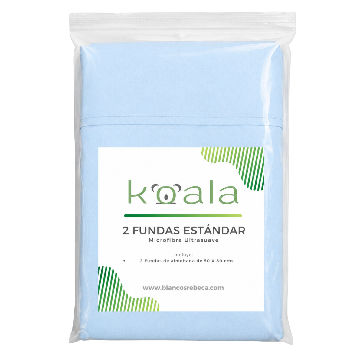 Par de Fundas de Almohada Koala Tamaño Estándar -Color a Elegir