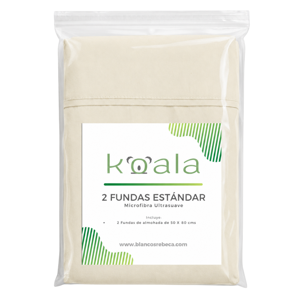 Par de Fundas de Almohada Koala Tamaño Estándar -Color a Elegir