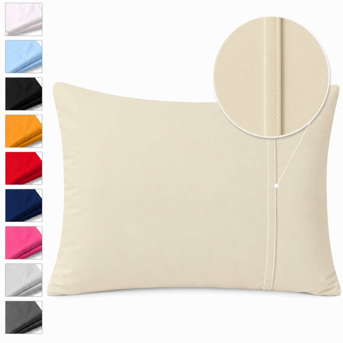Par de Fundas de Almohada Koala Tamaño King Size -Color a Elegir