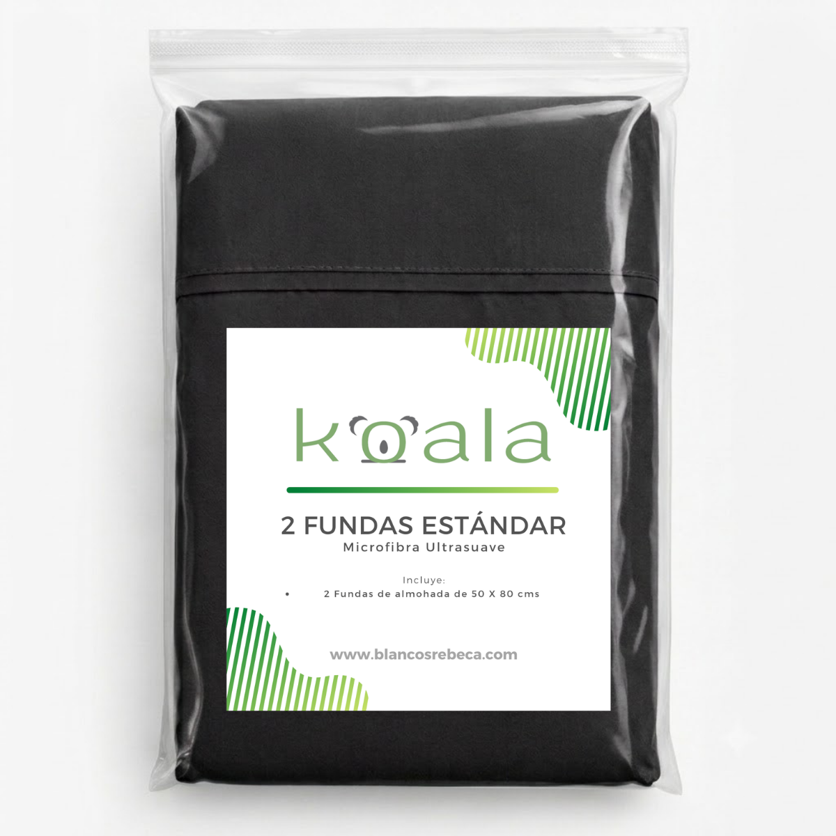 Par de Fundas de Almohada Koala Tamaño Estándar -Color a Elegir