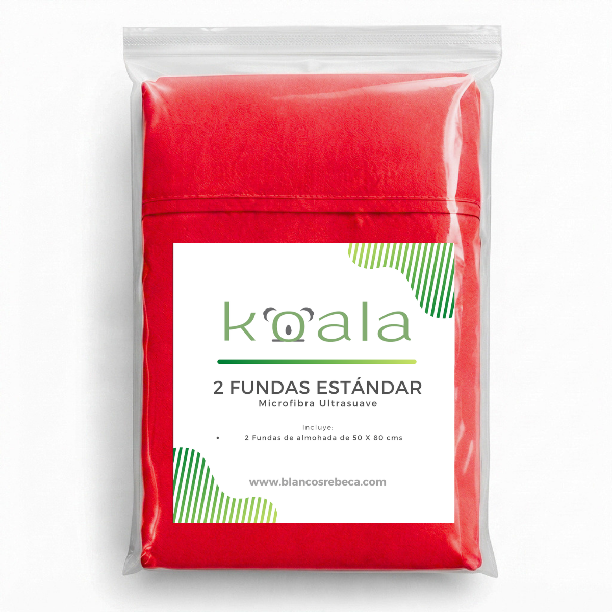 Par de Fundas de Almohada Koala Tamaño Estándar -Color a Elegir