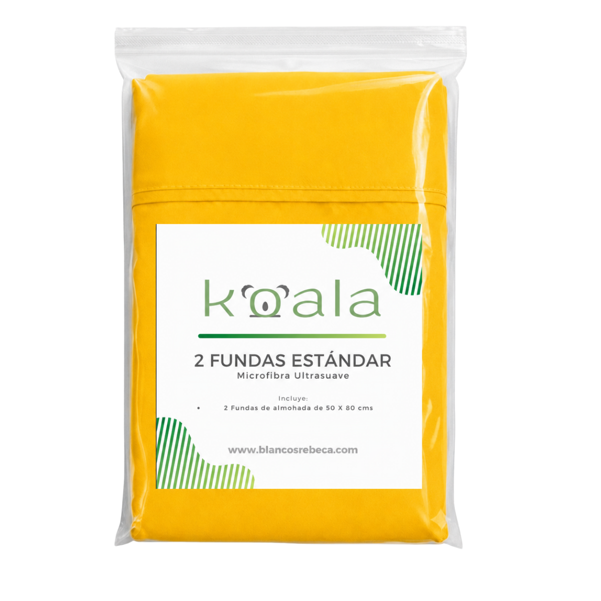 Par de Fundas de Almohada Koala Tamaño Estándar -Color a Elegir