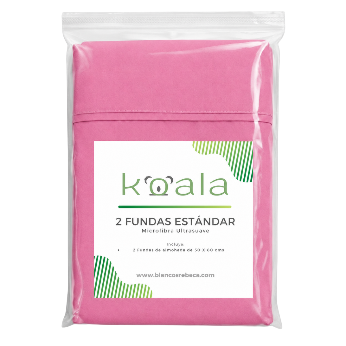 Par de Fundas de Almohada Koala Tamaño Estándar -Color a Elegir