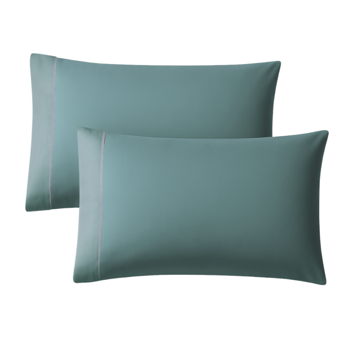 2 Fundas De Almohada Tencel - Eucalipto Premium -Tamaño a elegir