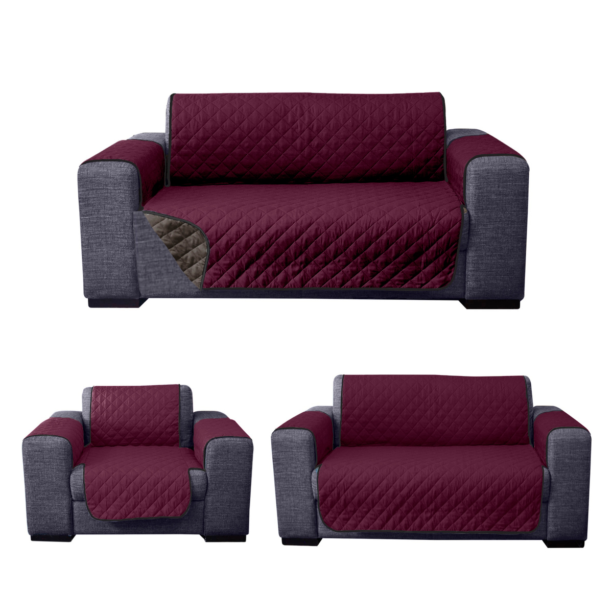 Juego de Protector de Sala de 3 Piezas - 2 Vistas - Color a elegir