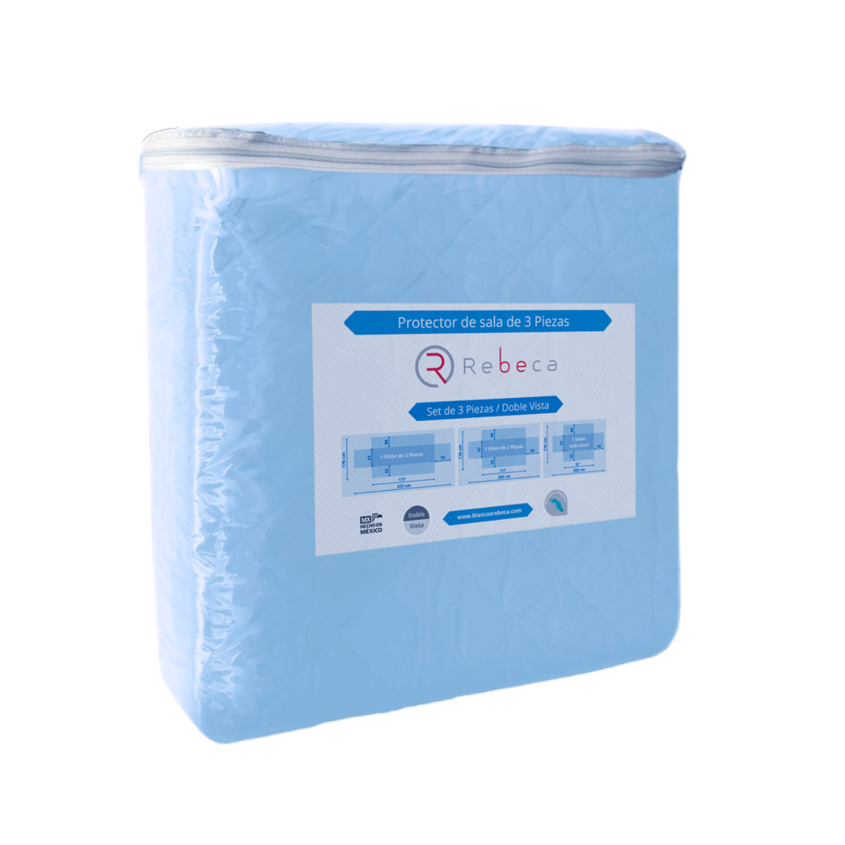 Juego de Protector de Sala de 3 Piezas - 2 Vistas - Color a elegir