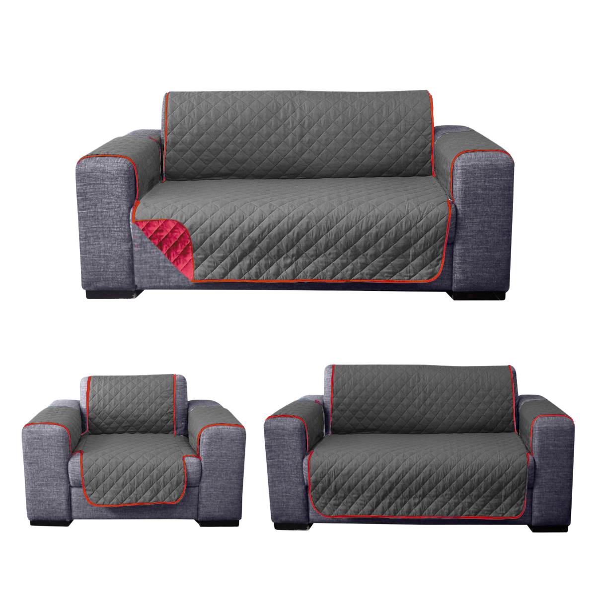 Juego de Protector de Sala de 3 Piezas - 2 Vistas - Color a elegir