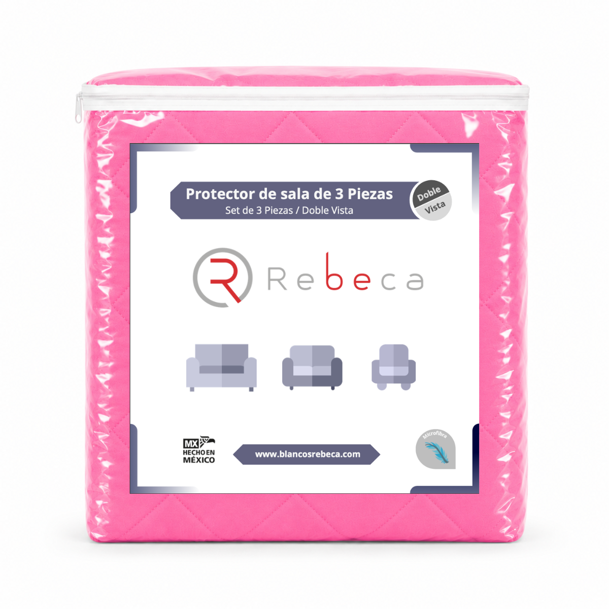 Juego de Protector de Sala de 3 Piezas - 2 Vistas - Color a elegir