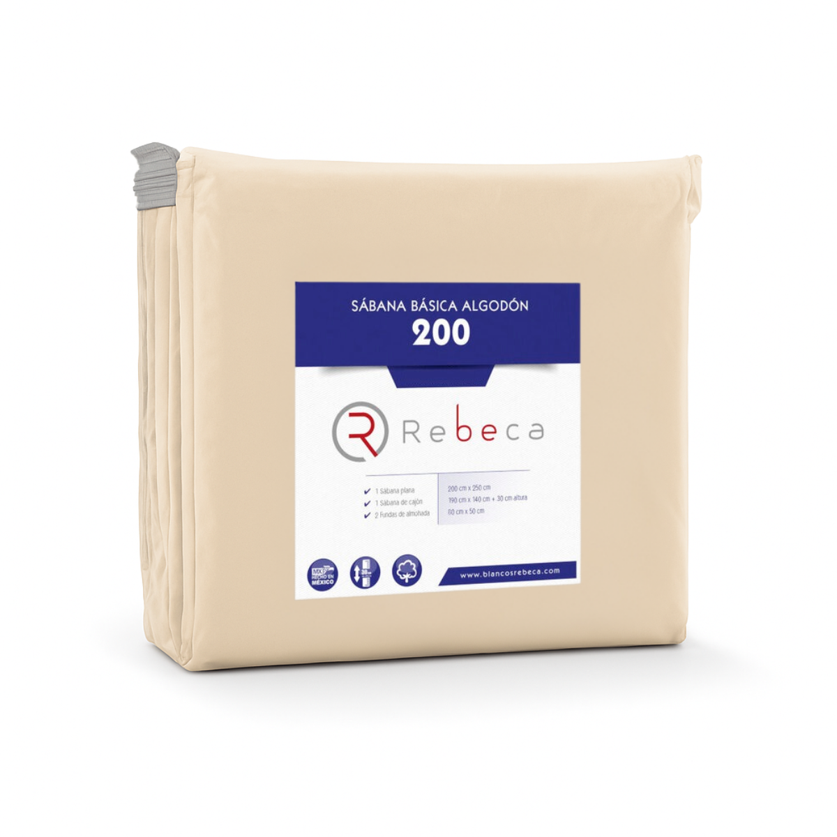Juego de Sábanas Básica Algodón Percal 200 -Tamaño y color a elegir