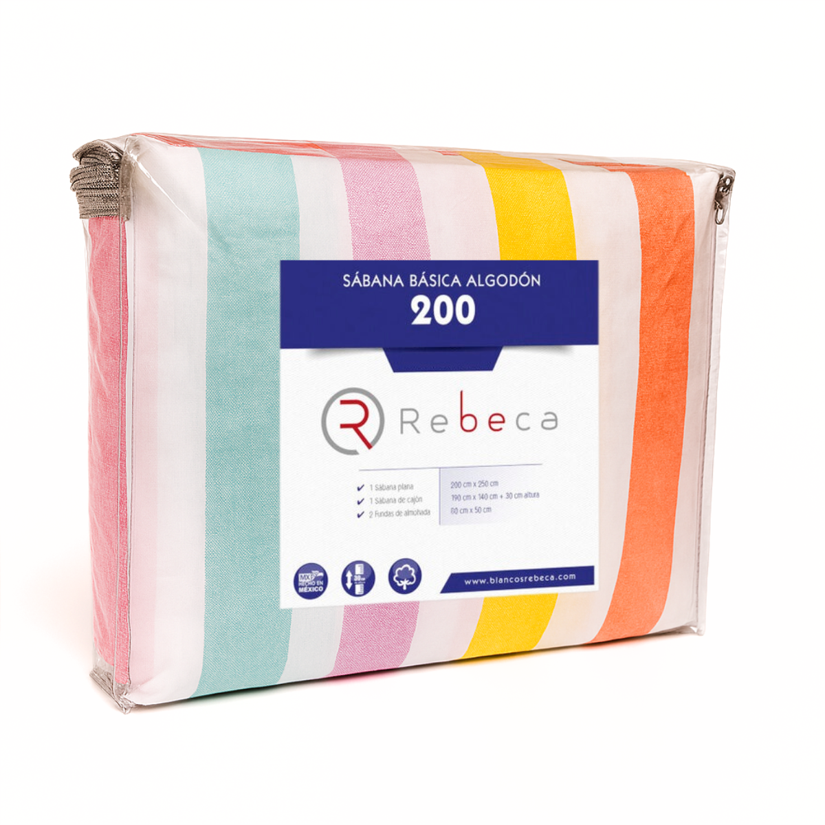 Juego de Sábanas Básica Algodón Percal 200 Estampado -Tamaño y color a elegir