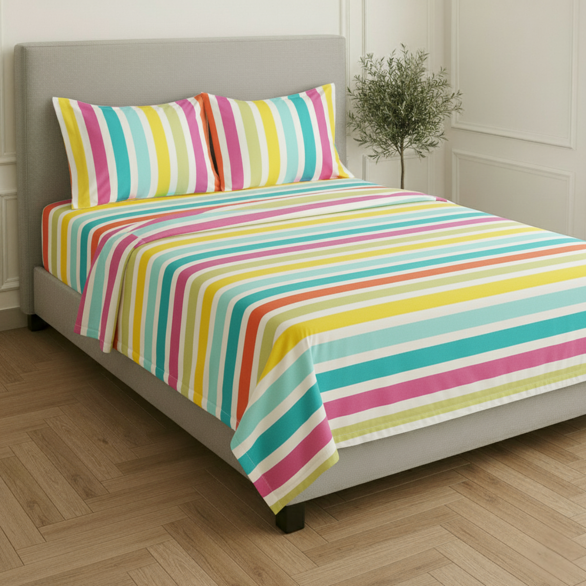 Juego de Sábanas Básica Algodón Percal 200 Estampado -Tamaño y color a elegir