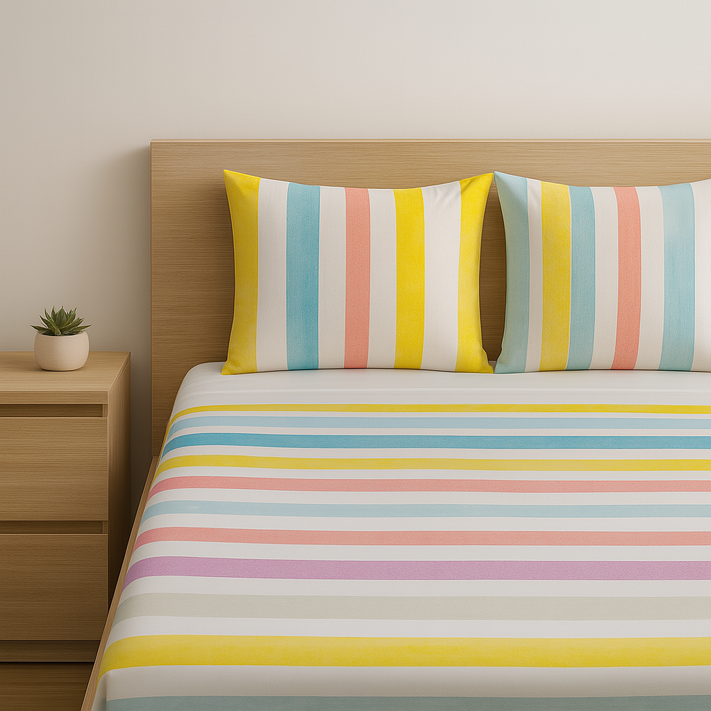 Juego de Sábanas Básica Algodón Percal 200 Estampado -Tamaño y color a elegir