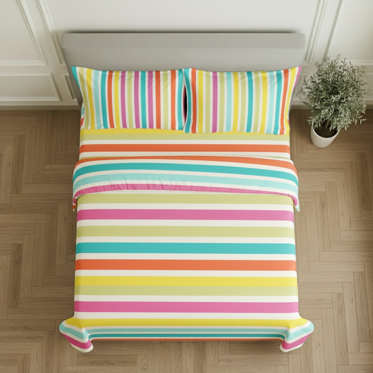 Juego de Sábanas Básica Algodón Percal 200 Estampado -Tamaño y color a elegir