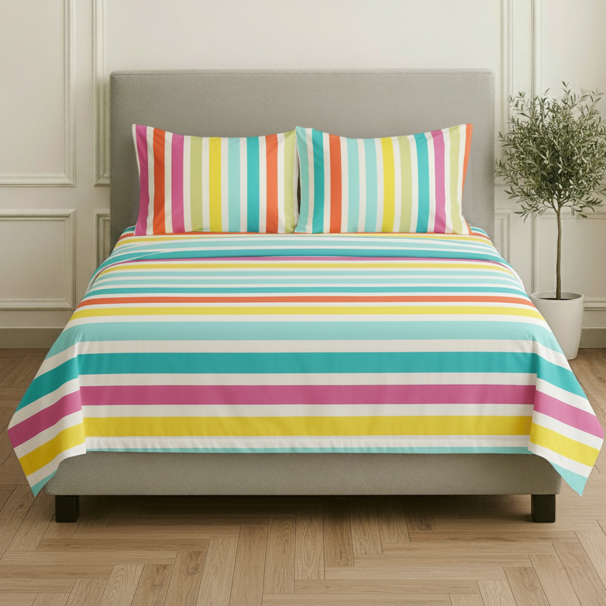 Juego de Sábanas Básica Algodón Percal 200 Estampado -Tamaño y color a elegir