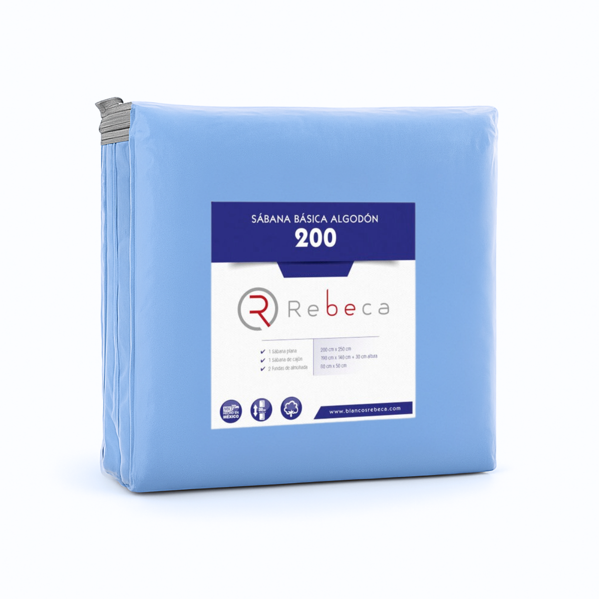 Juego de Sábanas Básica Algodón Percal 200 -Tamaño y color a elegir