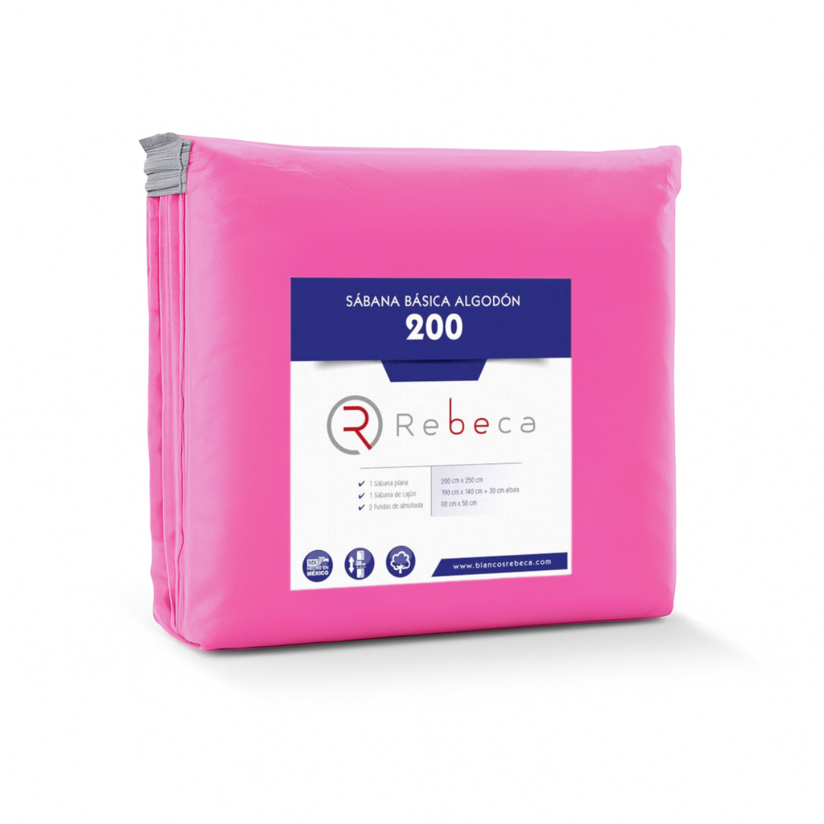 Juego de Sábanas Básica Algodón Percal 200 -Tamaño y color a elegir