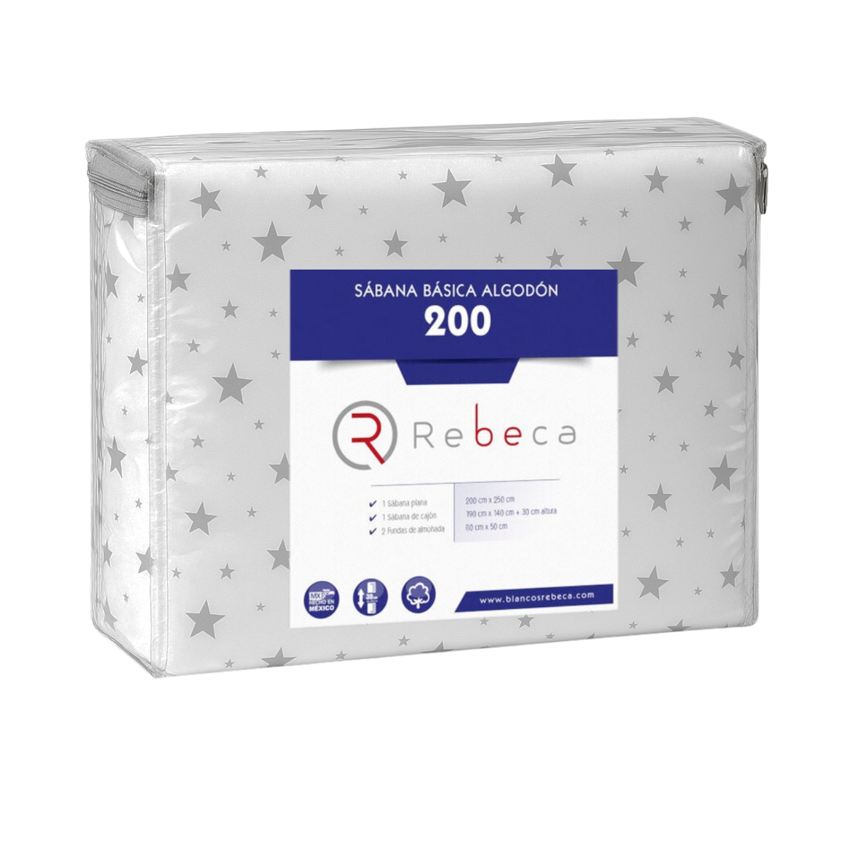 Juego de Sábanas Básica Algodón Percal 200 Estampado -Tamaño y color a elegir