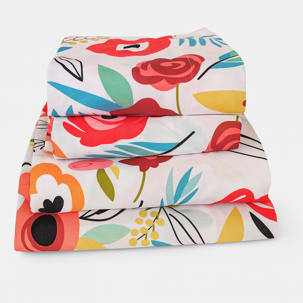 Juego de Sábanas Básica Algodón Percal 200 Estampado -Tamaño y color a elegir