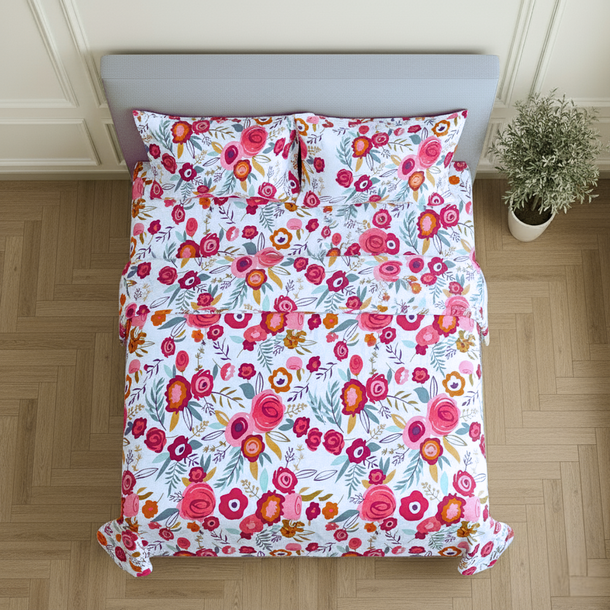 Juego de Sábanas Básica Algodón Percal 200 Estampado -Tamaño y color a elegir