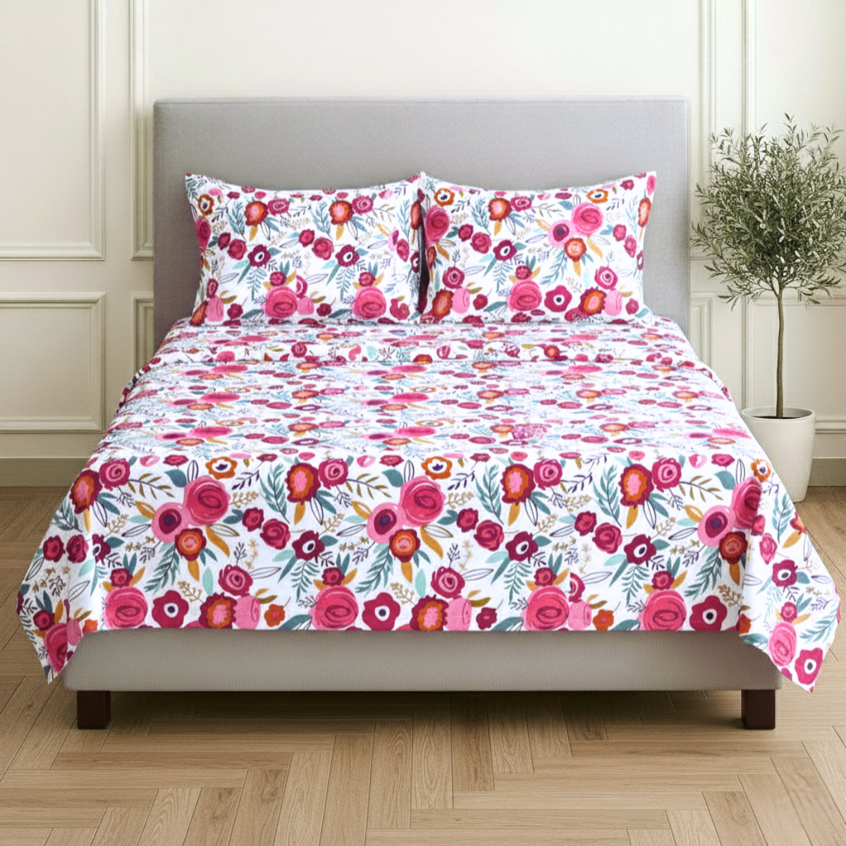 Juego de Sábanas Básica Algodón Percal 200 Estampado -Tamaño y color a elegir