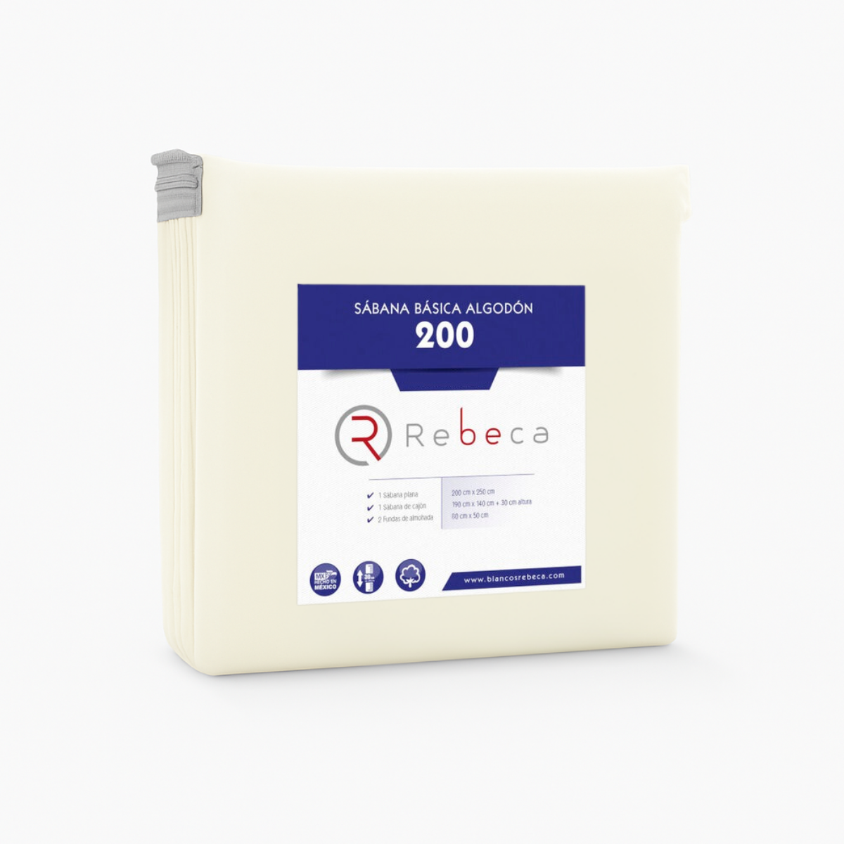 Juego de Sábanas Básica Algodón Percal 200 -Tamaño y color a elegir