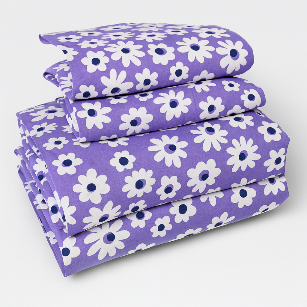 Juego de Sábanas Básica Algodón Percal 200 Estampado -Tamaño y color a elegir