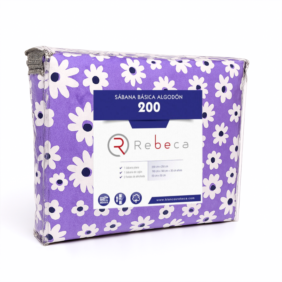 Juego de Sábanas Básica Algodón Percal 200 Estampado -Tamaño y color a elegir