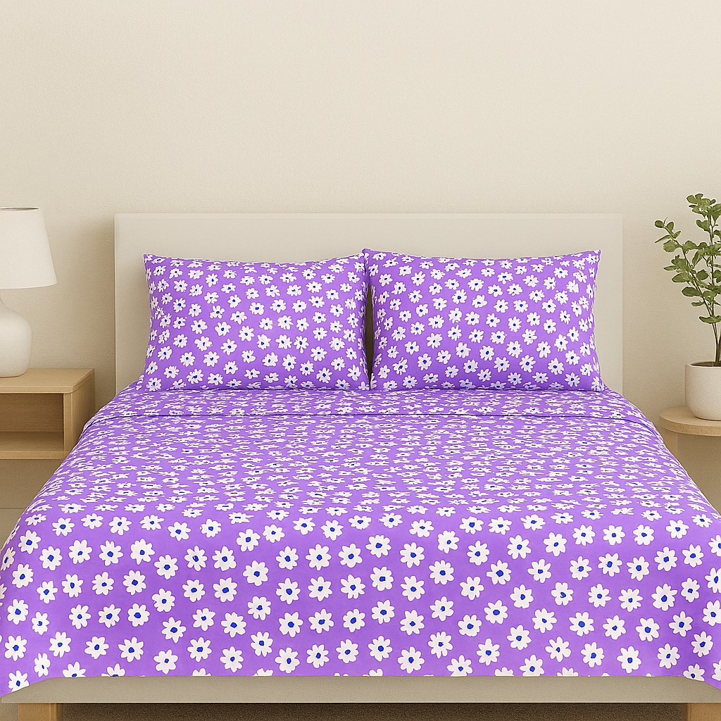 Juego de Sábanas Básica Algodón Percal 200 Estampado -Tamaño y color a elegir