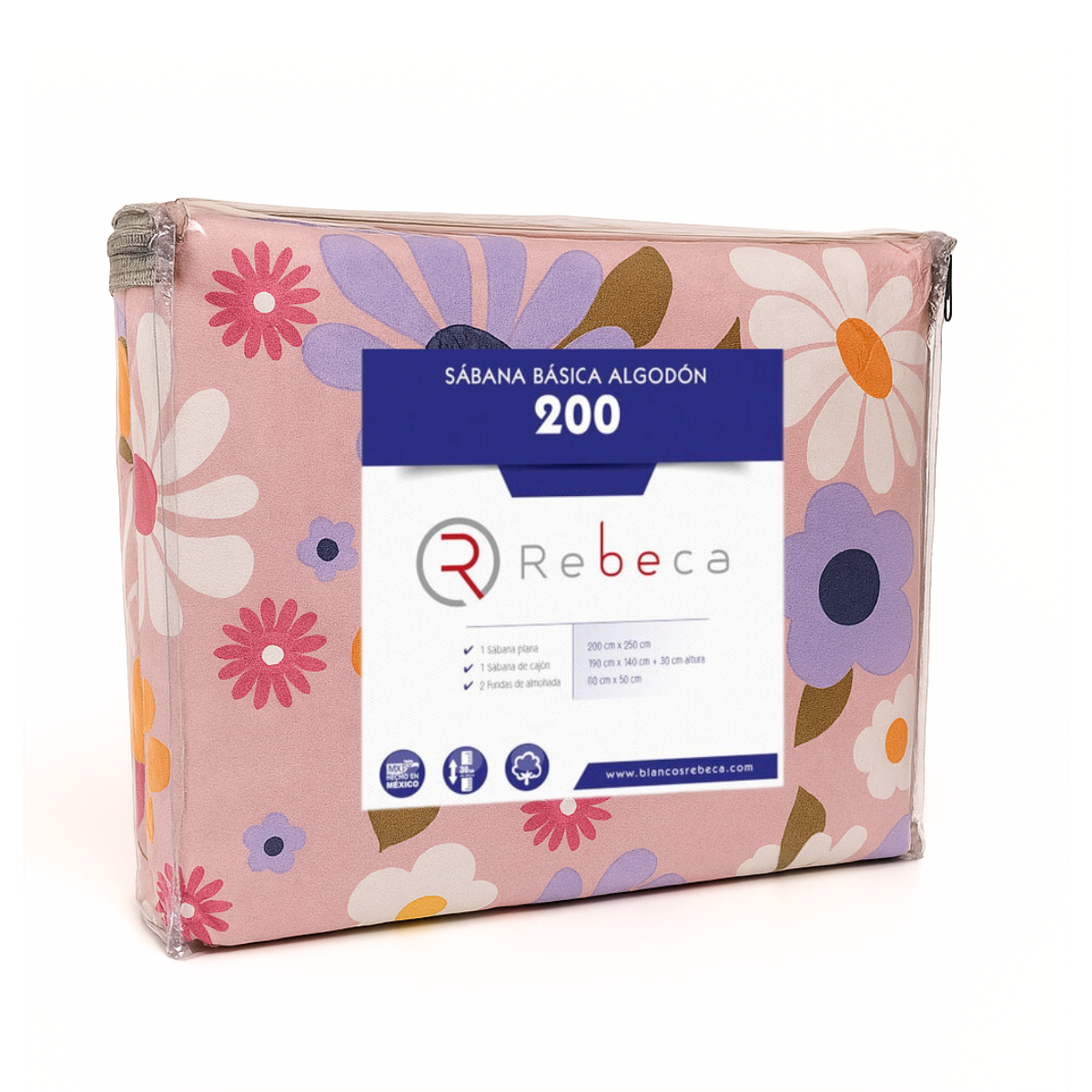 Juego de Sábanas Básica Algodón Percal 200 Estampado -Tamaño y color a elegir