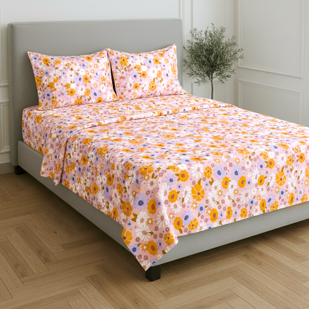 Juego de Sábanas Básica Algodón Percal 200 Estampado -Tamaño y color a elegir