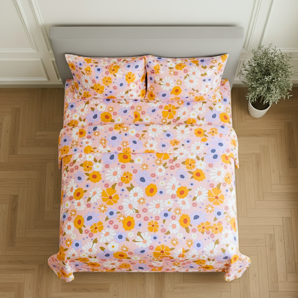 Juego de Sábanas Básica Algodón Percal 200 Estampado -Tamaño y color a elegir