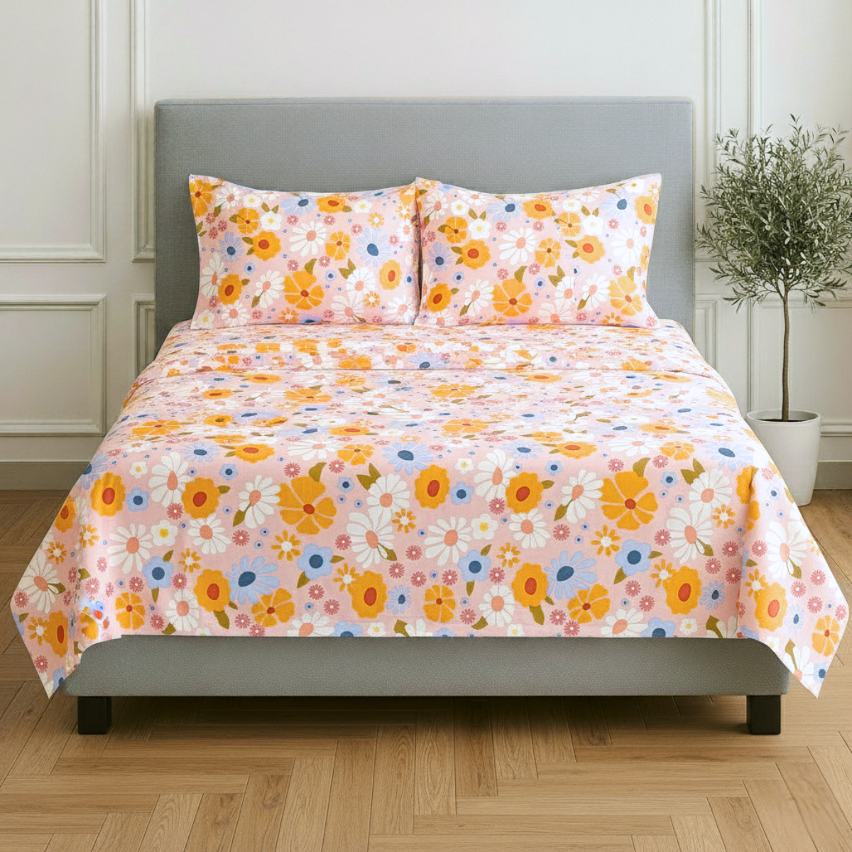 Juego de Sábanas Básica Algodón Percal 200 Estampado -Tamaño y color a elegir