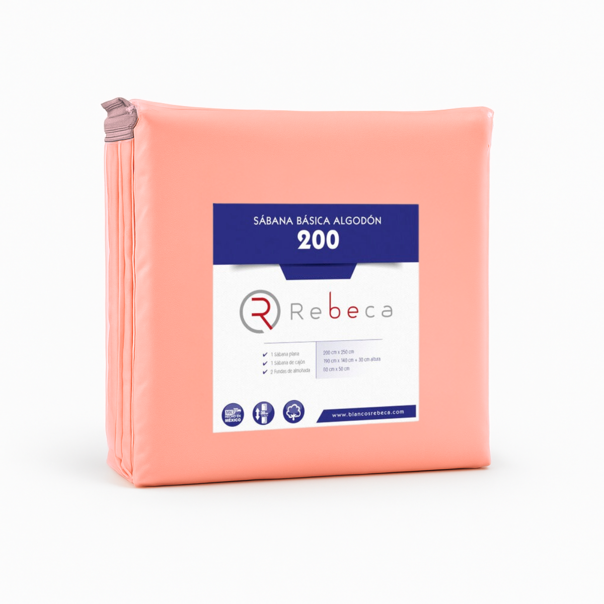 Juego de Sábanas Básica Algodón Percal 200 -Tamaño y color a elegir