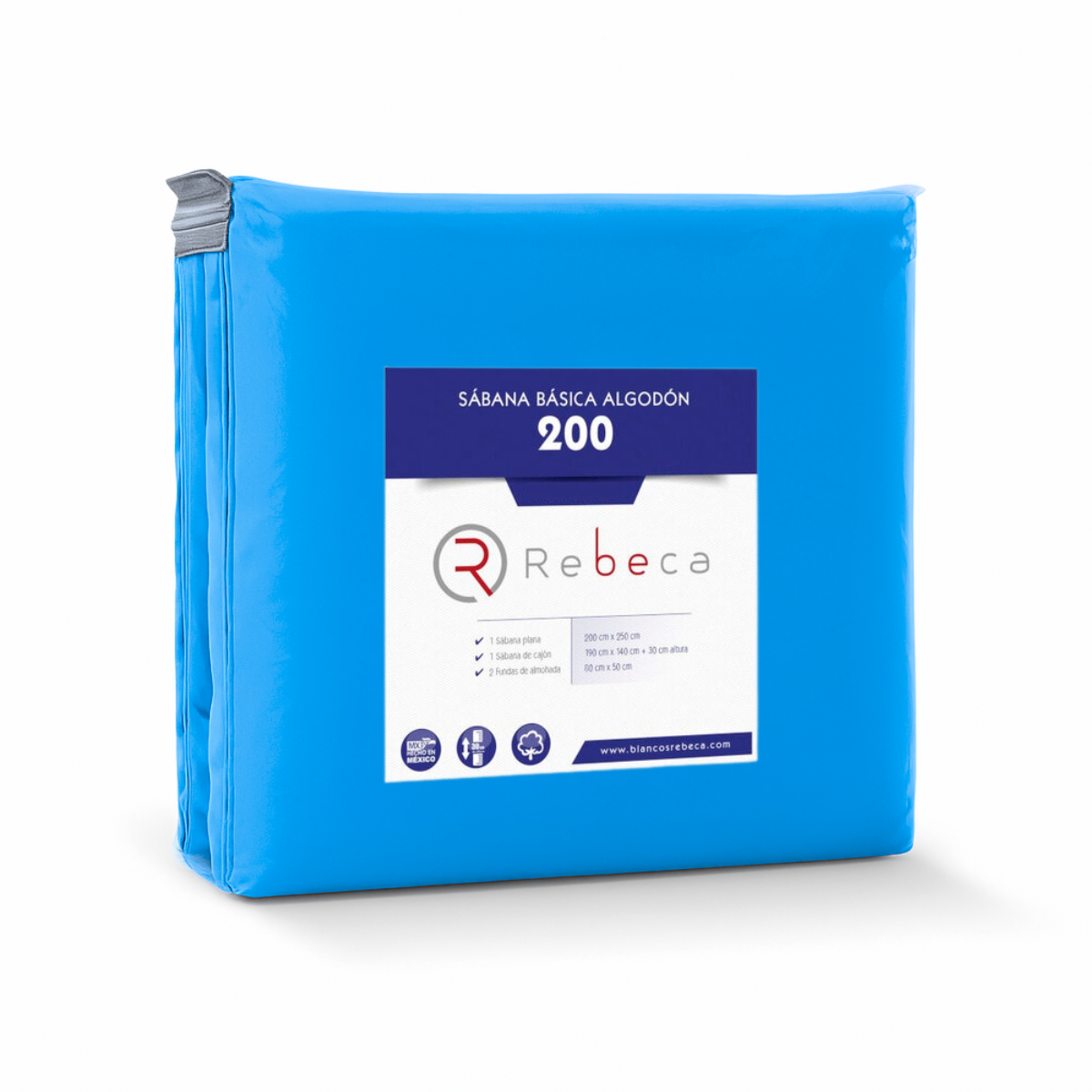 Juego de Sábanas Básica Algodón Percal 200 -Tamaño y color a elegir